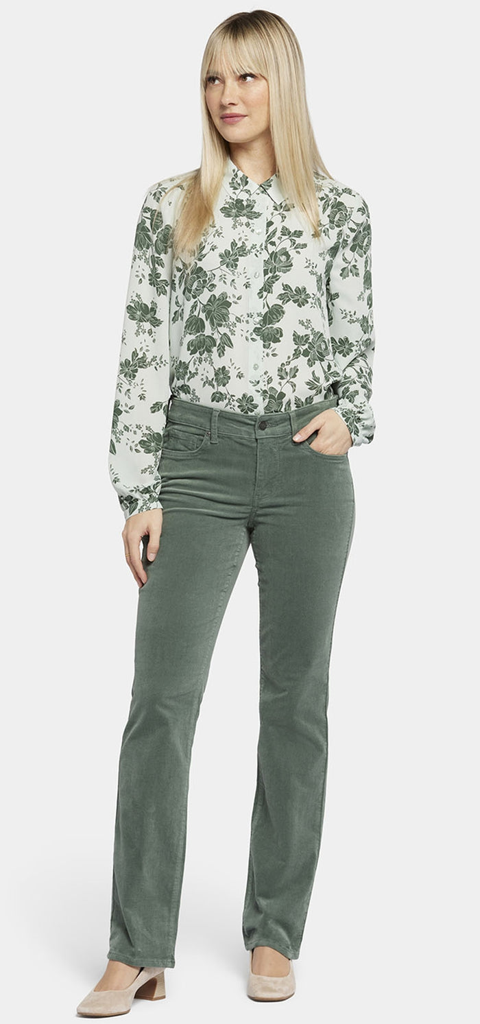 Marilyn Straight Corduroy Trouser | Sage Leaf | Pants | NYDJ
