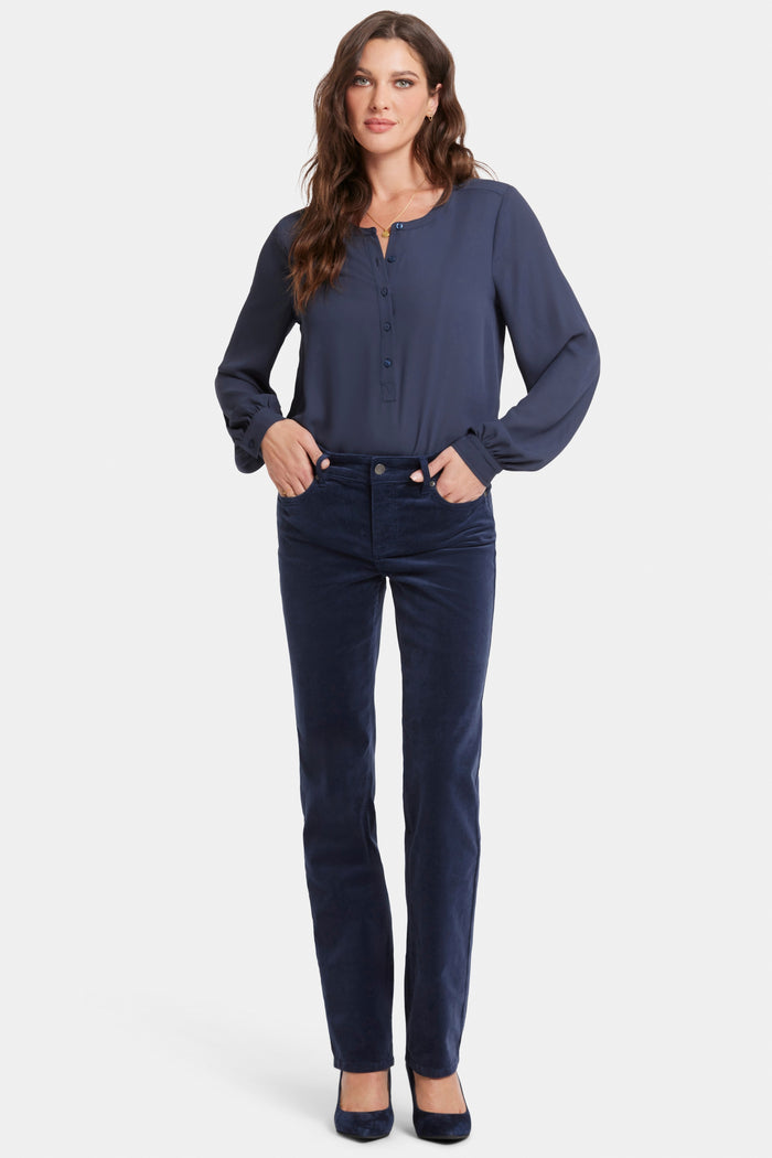 Marilyn Straight Corduroy Trouser | Starless Sky | Pants | NYDJ