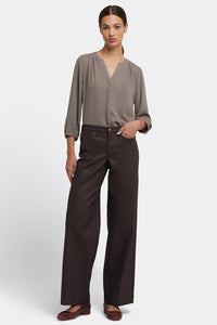 Coated Teresa Wide Leg Jeans | Peppercorn Coated | Denim | NYDJ