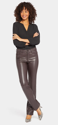 Marilyn Straight | Cordovan Coated | Pants | NYDJ