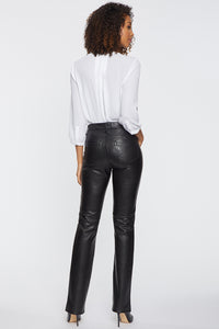 Faux Leather Marilyn Straight Sculpt-Her™ Pants | Black | Pants | NYDJ