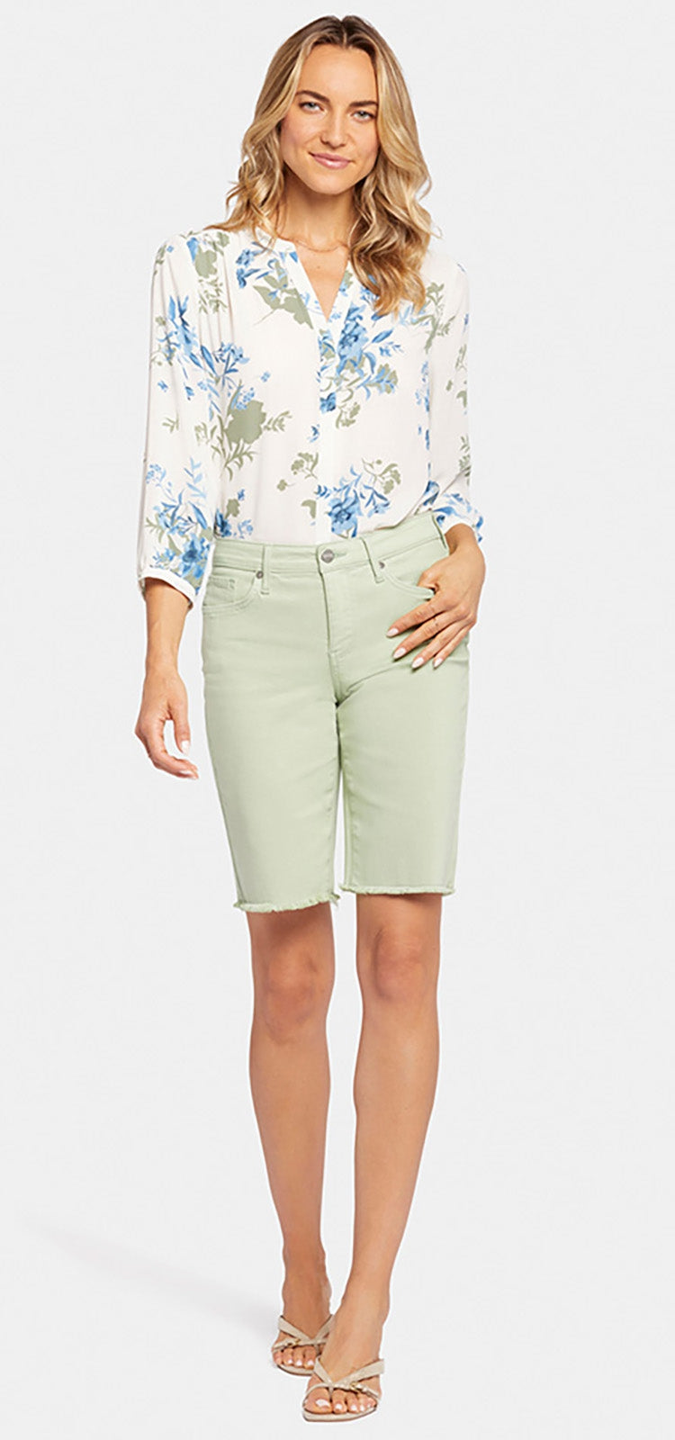Boyfriend Short Mint Green Premium Denim | Beginning | Shorts | NYDJ