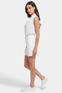 Berkyn Relaxed Denim Shorts With Super High Rise | Optic White | Shorts | NYDJ