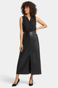High Rise Long Skirt | Black | Skirt | NYDJ