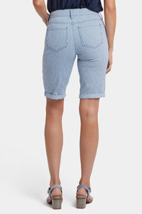 Briella 11 Inch Denim Shorts With Roll Cuffs | Merida Stripe | Shorts | NYDJ
