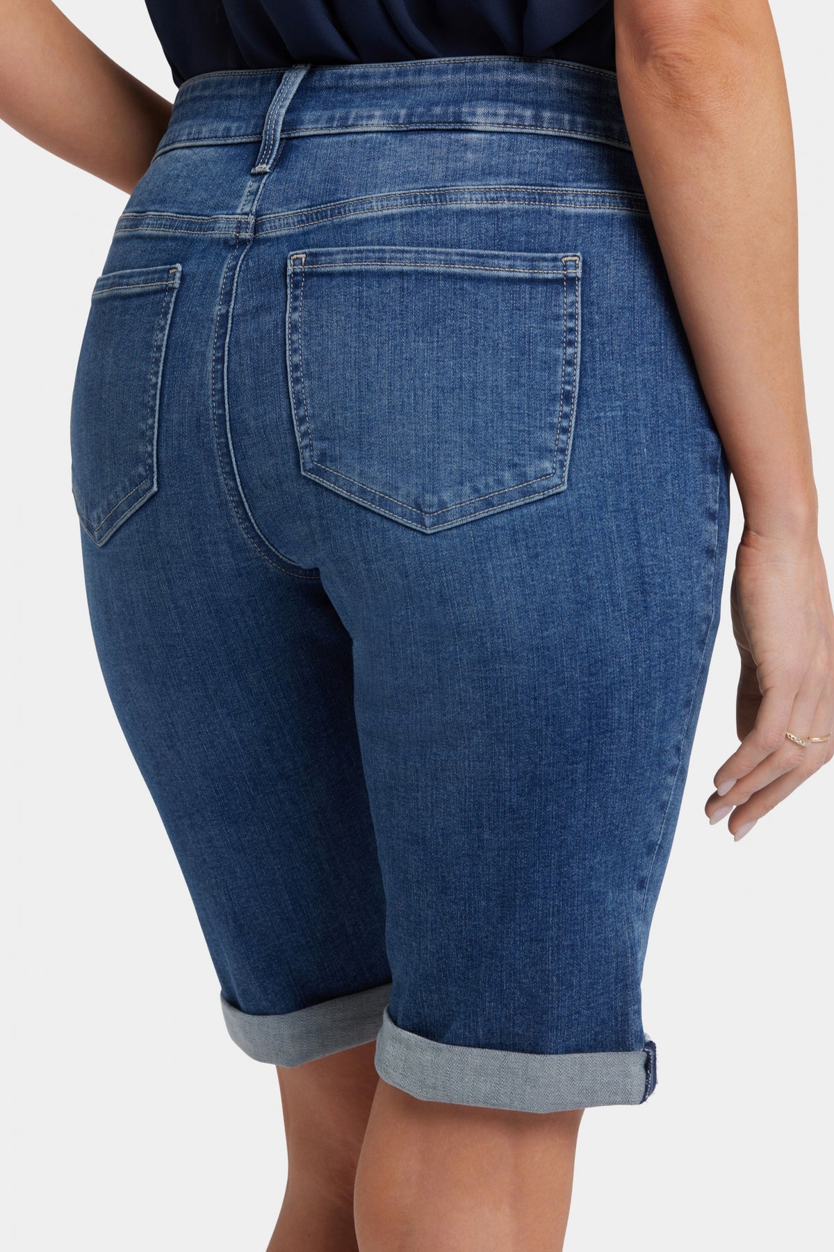 Briella 11 Inch Denim Shorts With Roll Cuffs | Valencia Surf | Shorts | NYDJ
