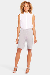 Bermuda Short Grey Stretch Twill | Pearl Grey | Shorts | NYDJ