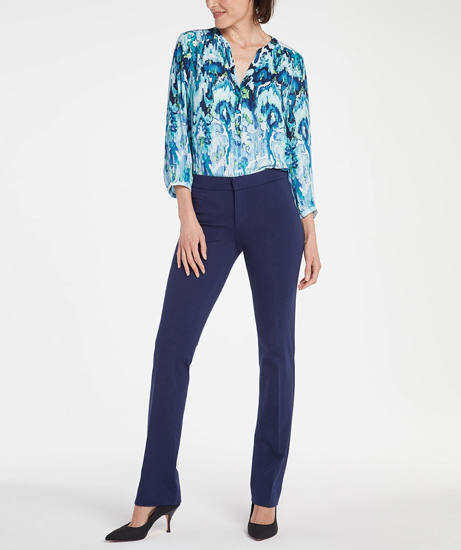 Slim Trouser Navy Jersey | Evening Tide | Pants | NYDJ