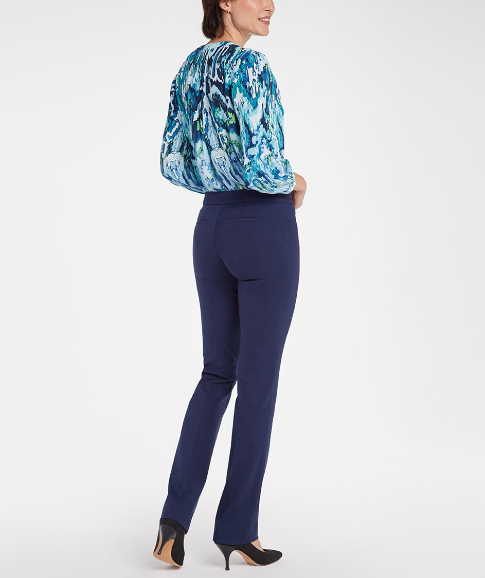 Slim Trouser Navy Jersey | Evening Tide | Pants | NYDJ