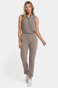 Cassidy Ankle Pull-On Trouser Pants In Ponte Knit With Cuffs | Saddlewood | Pants | NYDJ