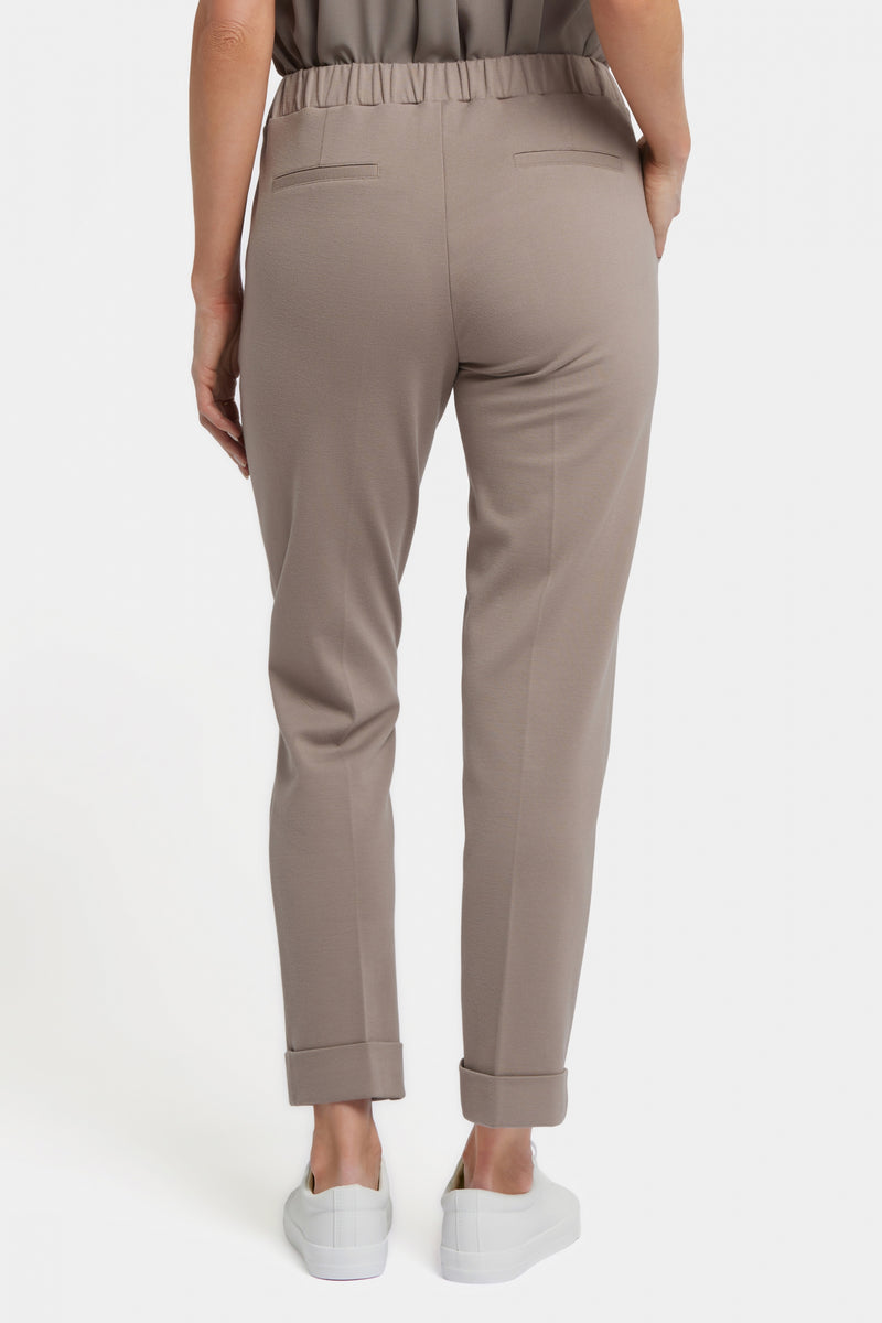 Cassidy Ankle Pull-On Trouser Pants In Ponte Knit With Cuffs | Saddlewood | Pants | NYDJ