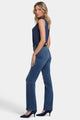 No Gapper™ Marilyn Straight Jeans In Petite In Sure Stretch® Denim With Striped Stretch Ba | Valencia Surf | Pants | NYDJ