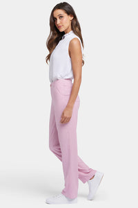 Marilyn Straight Pants In Stretch Linen | Pink Nectar | Pants | NYDJ