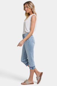 Marilyn Straight Crop Jeans In Cool Embrace® Denim With Cuffs | Santiago sea | Pants | NYDJ