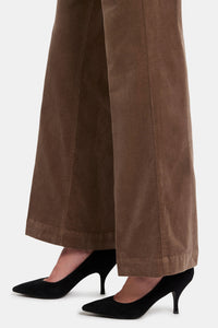 Teresa Wide Leg Trouser Brown Corduroy | Elmwood | Non Denim | NYDJ