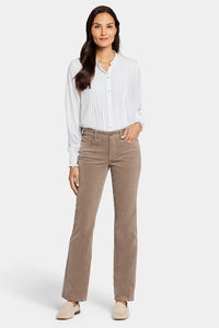 Marilyn Straight Corduroy Trouser Light Brown | Saddlewood | Pants | NYDJ