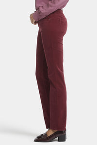 Marilyn Straight Corduroy Trouser Red | Cranberry Pie | Pants | NYDJ