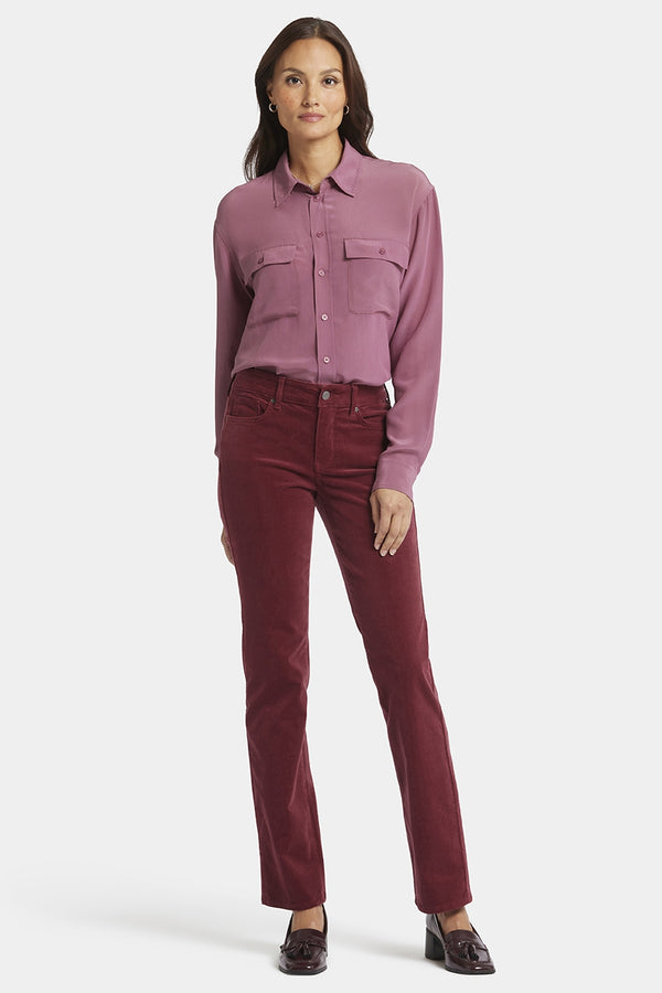 Marilyn Straight Corduroy Trouser Red | Cranberry Pie | Pants | NYDJ