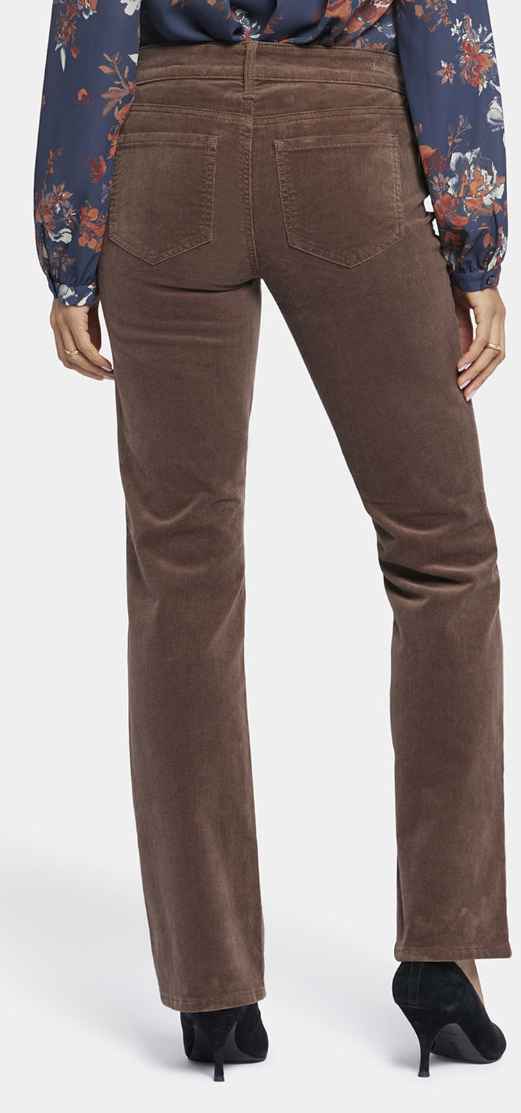 Marilyn Straight Corduroy Trouser Dark Brown | Mink | Pants | NYDJ