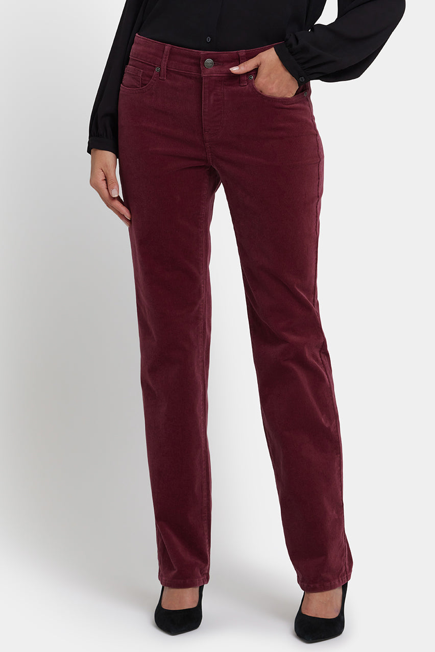 Marilyn Straight Corduroy Pants | Sienna Red