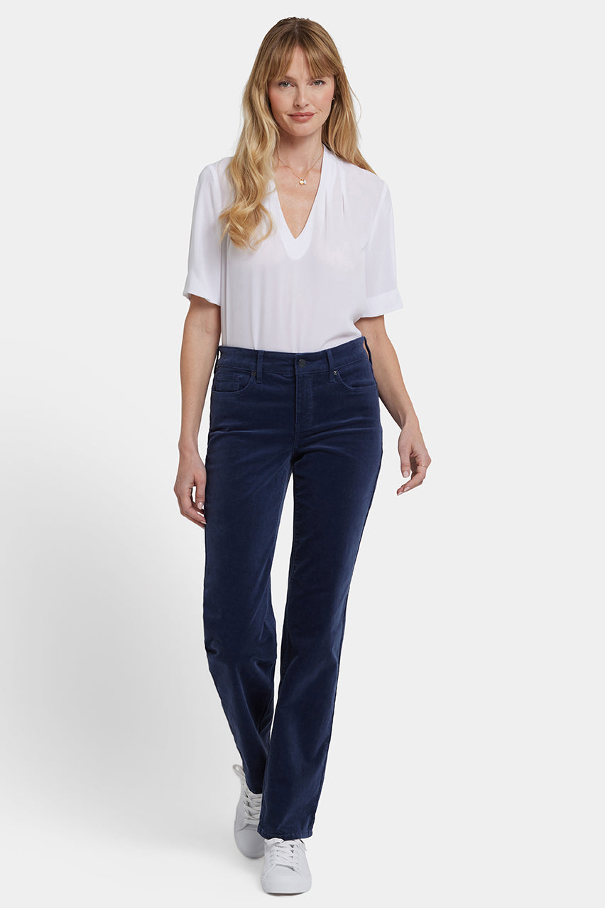 Marilyn Straight Corduroy Pants | Dark Night