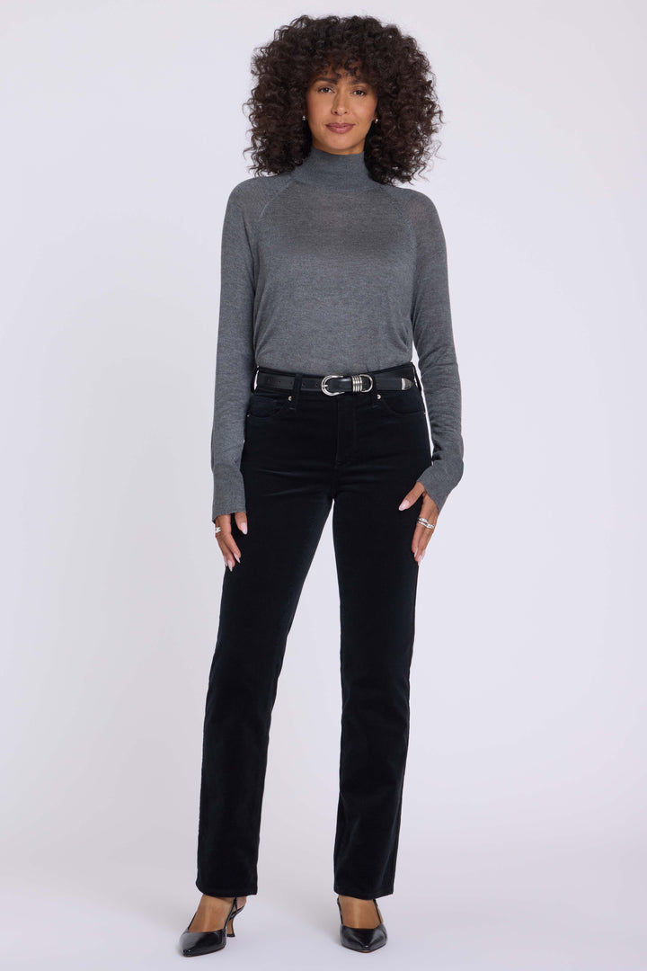 Marilyn Straight Corduroy Pants | Black
