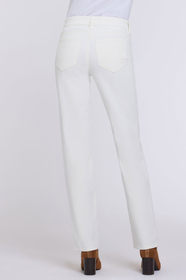 Pantalon Marilyn Straight en Velours Côtelé Stretch Fin | Vintage White