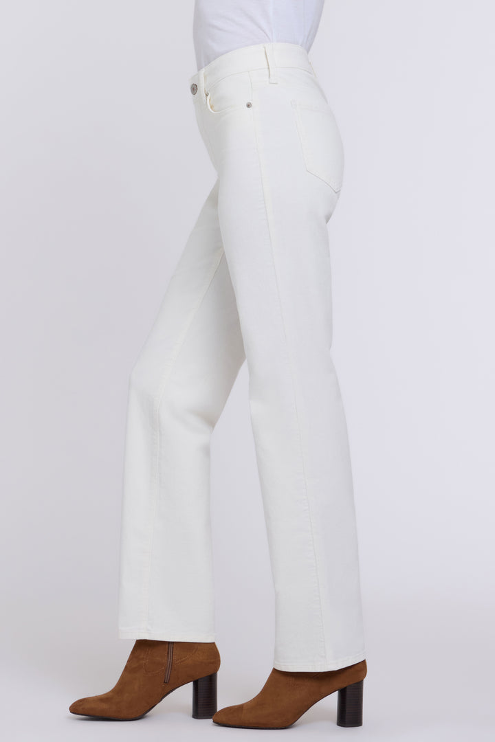 Pantalon Marilyn Straight en Velours Côtelé Stretch Fin | Vintage White
