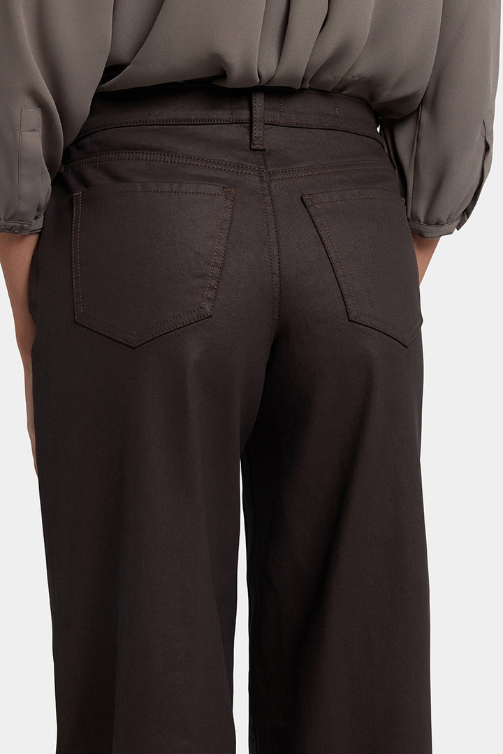 Coated Teresa Wide Leg Jeans | Peppercorn Coated | Denim | NYDJ