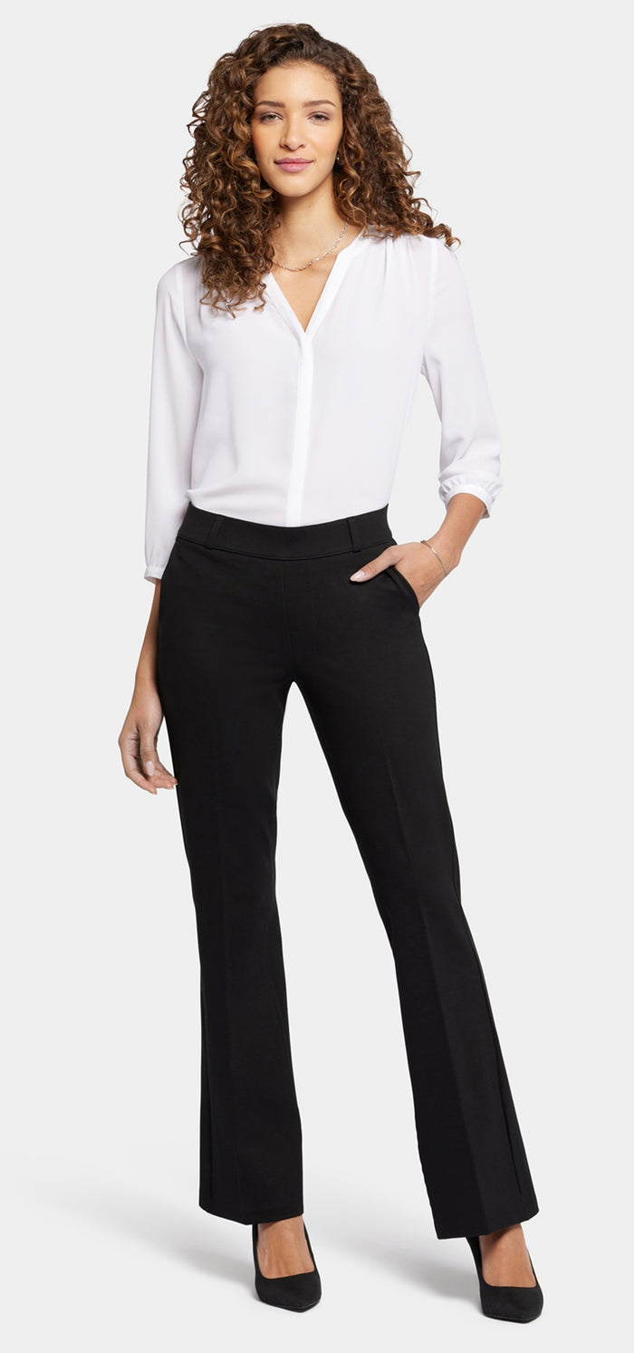 Pull-On Flared Trouser Pants Sculpt-Her™ Collection | Black | Pants | NYDJ