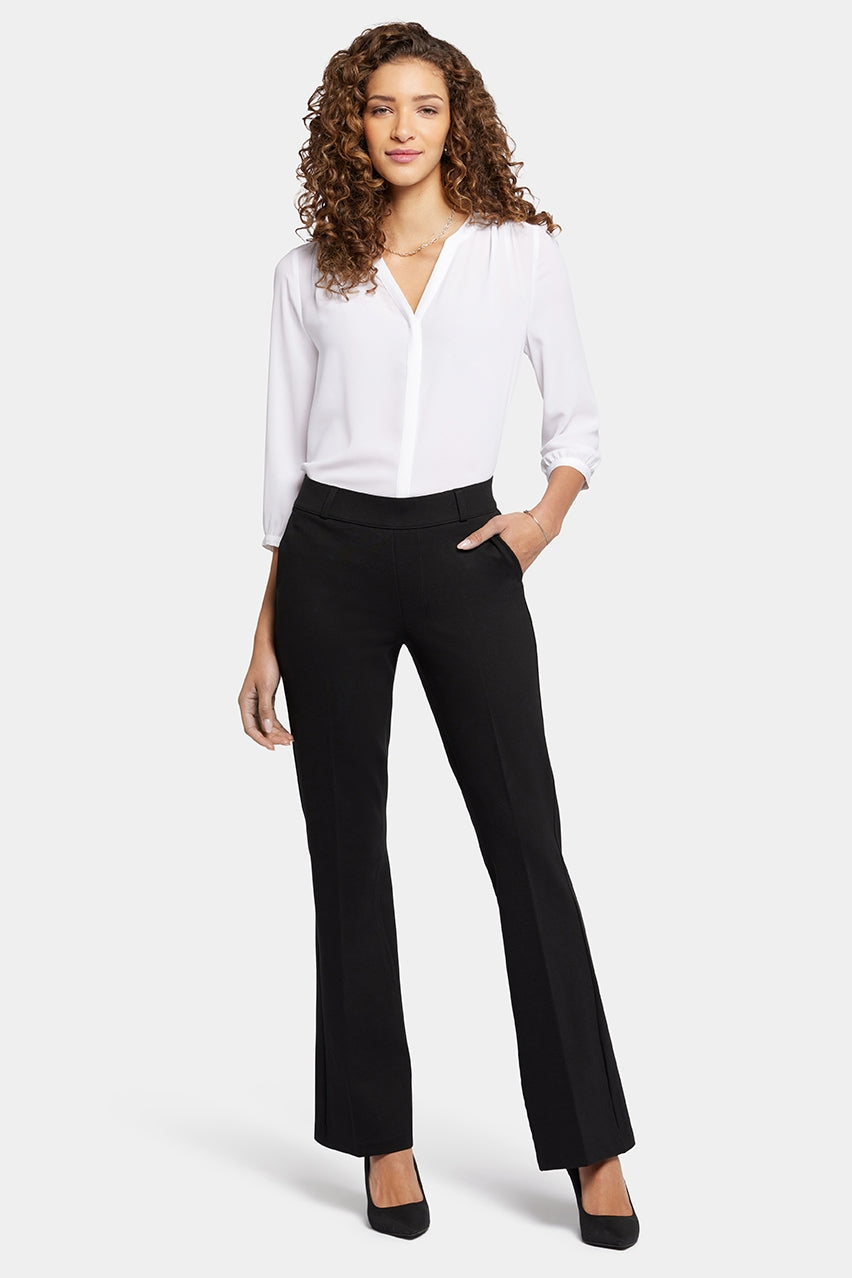 Pull-On Flared Sculpt-Her™ Trouser | Black
