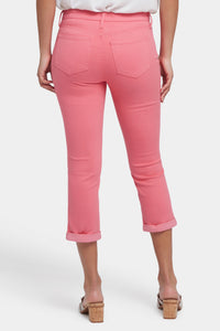 Chloe Skinny Capri Jeans In Cool Embrace® Denim With Roll Cuffs | Spiced Coral | Pants | NYDJ