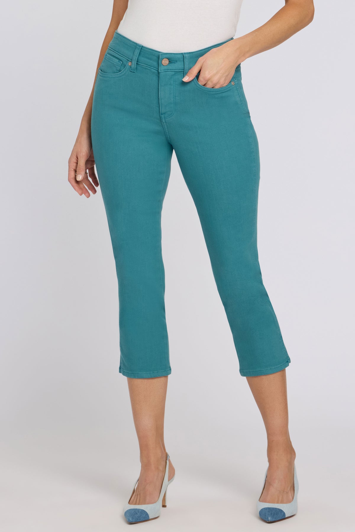 Chloe Capri Jeans In Cool Embrace® Denim | Harbor Blue | Denim | NYDJ