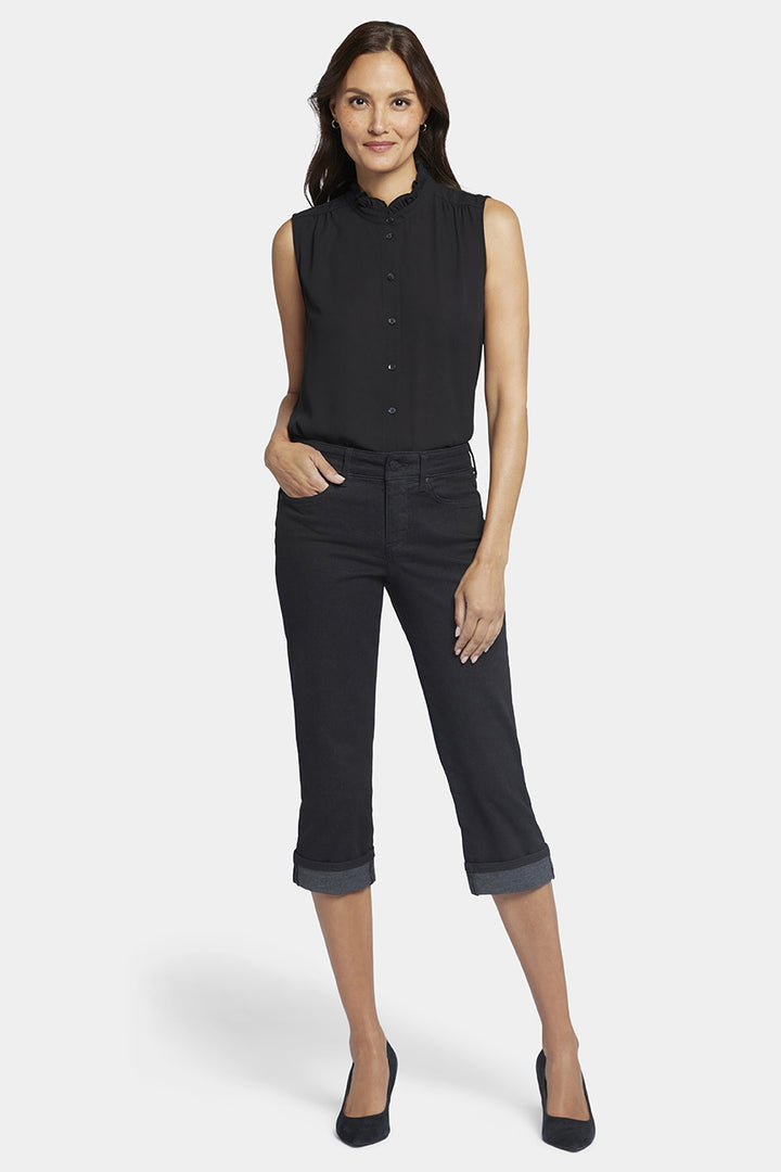 Jeans Marilyn Straight Crop en denim Cool Embrace® | Black