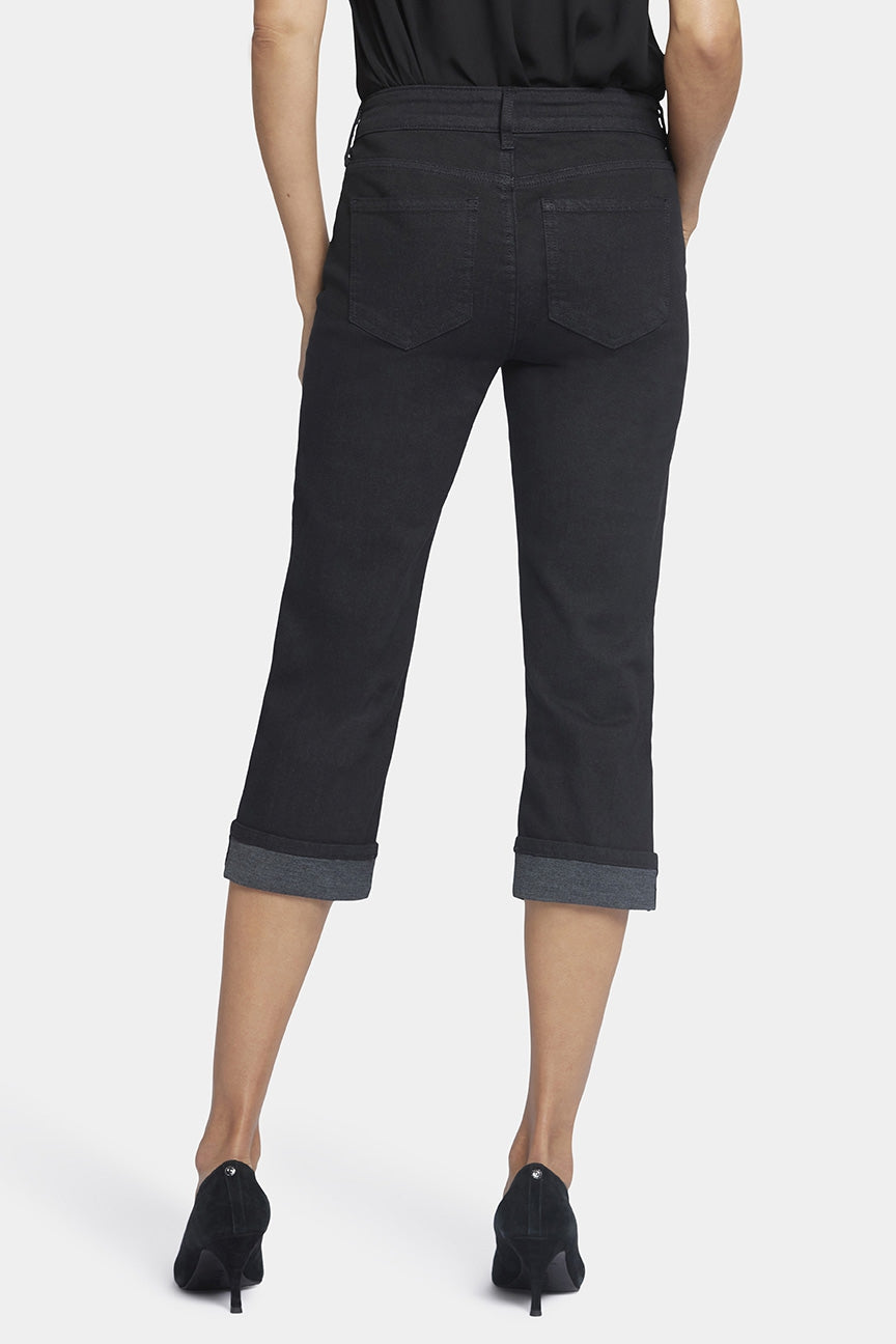 Jeans Marilyn Straight Crop en denim Cool Embrace® | Black
