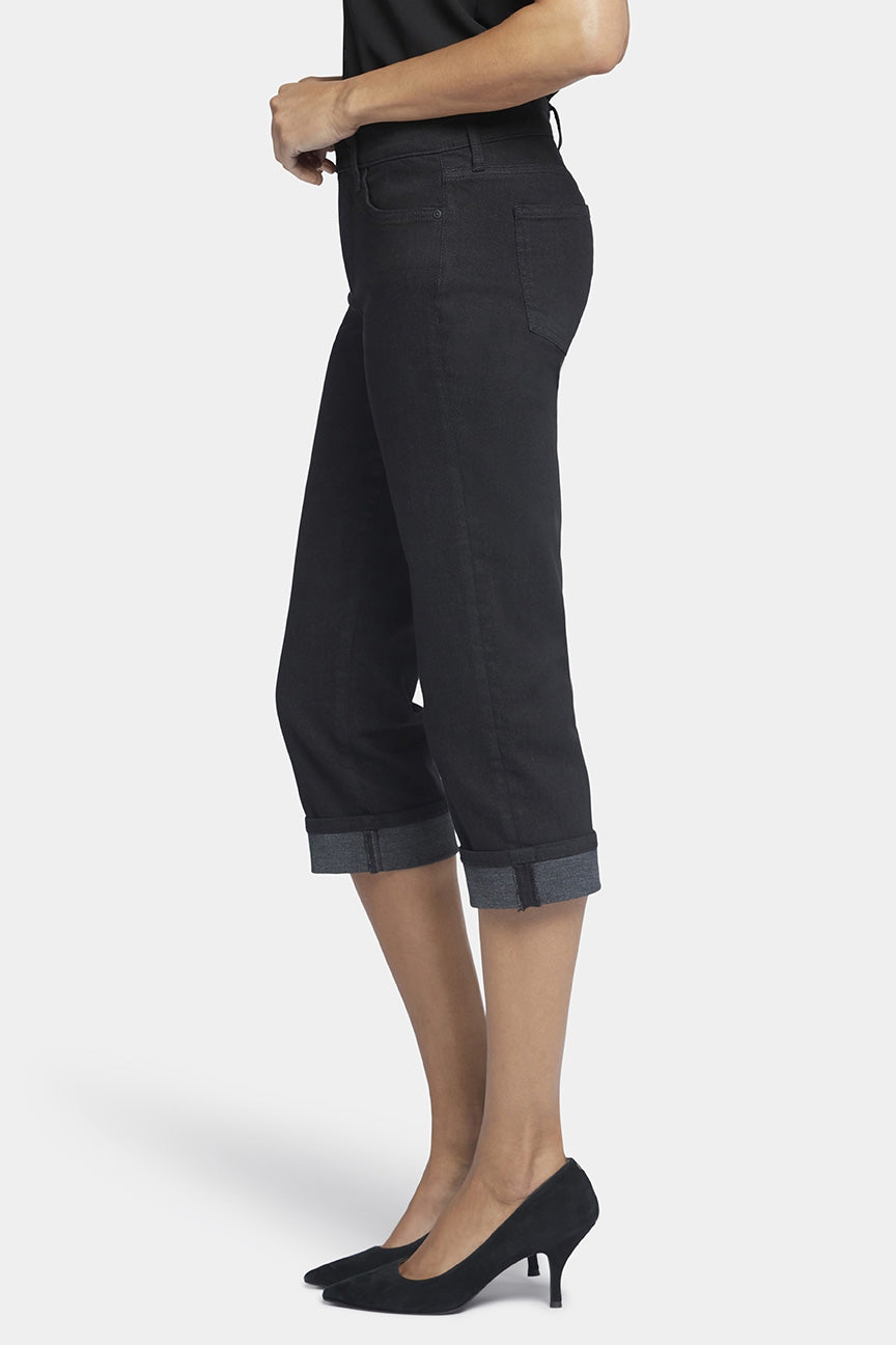 Jeans Marilyn Straight Crop en denim Cool Embrace® | Black