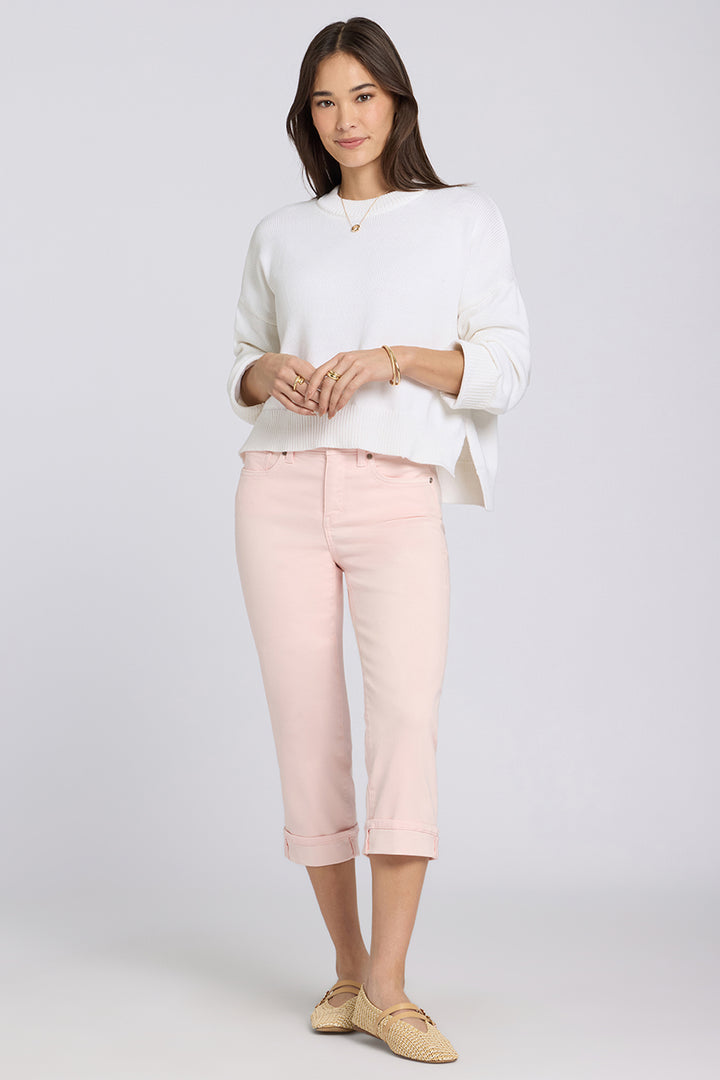 Marilyn Straight Crop Jeans En Cool Embrace® Denim Avec Cuffs | Pink Dogwood