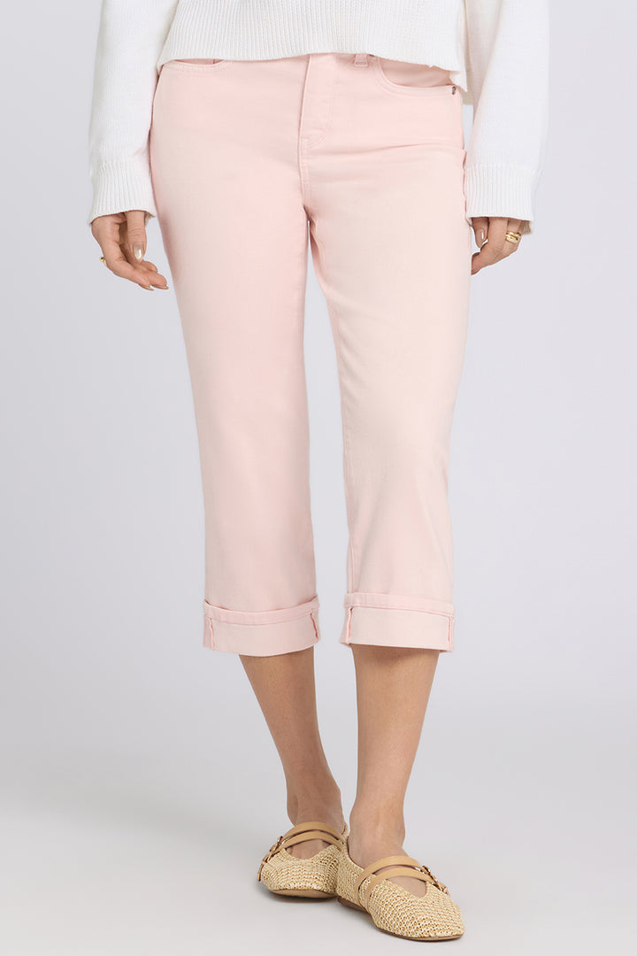 Marilyn Straight Crop Jeans En Cool Embrace® Denim Avec Cuffs | Pink Dogwood