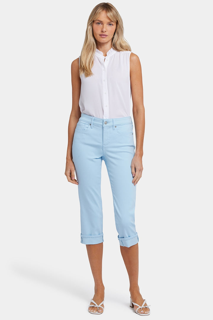 Jean Marilyn Straight Crop en denim Cool Embrace® | Aquatic