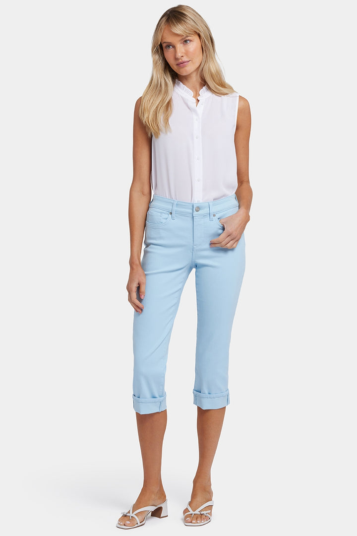 Jean Marilyn Straight Crop en denim Cool Embrace® | Aquatic