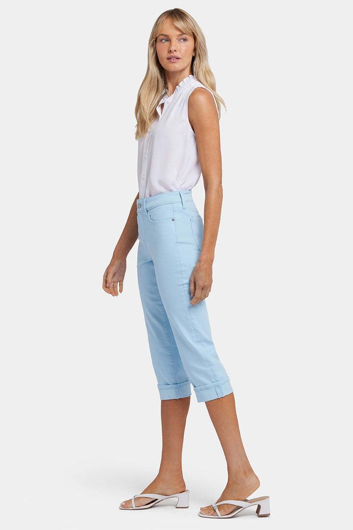Jean Marilyn Straight Crop en denim Cool Embrace® | Aquatic