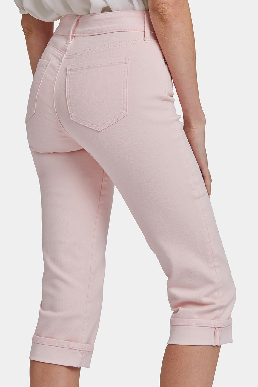 Marilyn Straight Crop Jeans In Cool Embrace® Denim With Cuffs | Crystal Pink | Pants | NYDJ