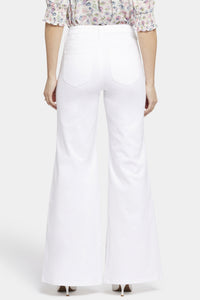 Mia Palazzo Jeans In Petite With High Rise | Optic White | Pants | NYDJ