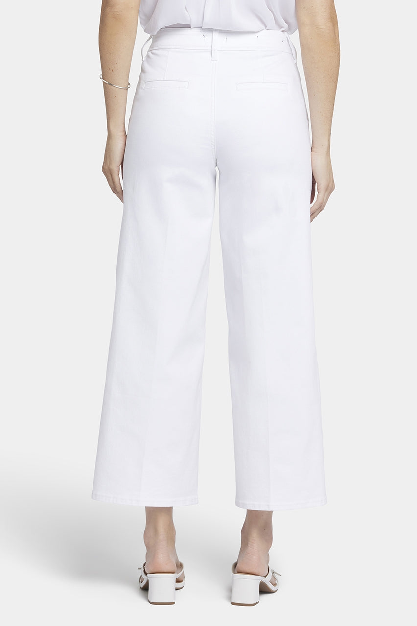 Mona Wide Leg Trouser Ankle Jeans With High Rise | Optic White | Pants | NYDJ