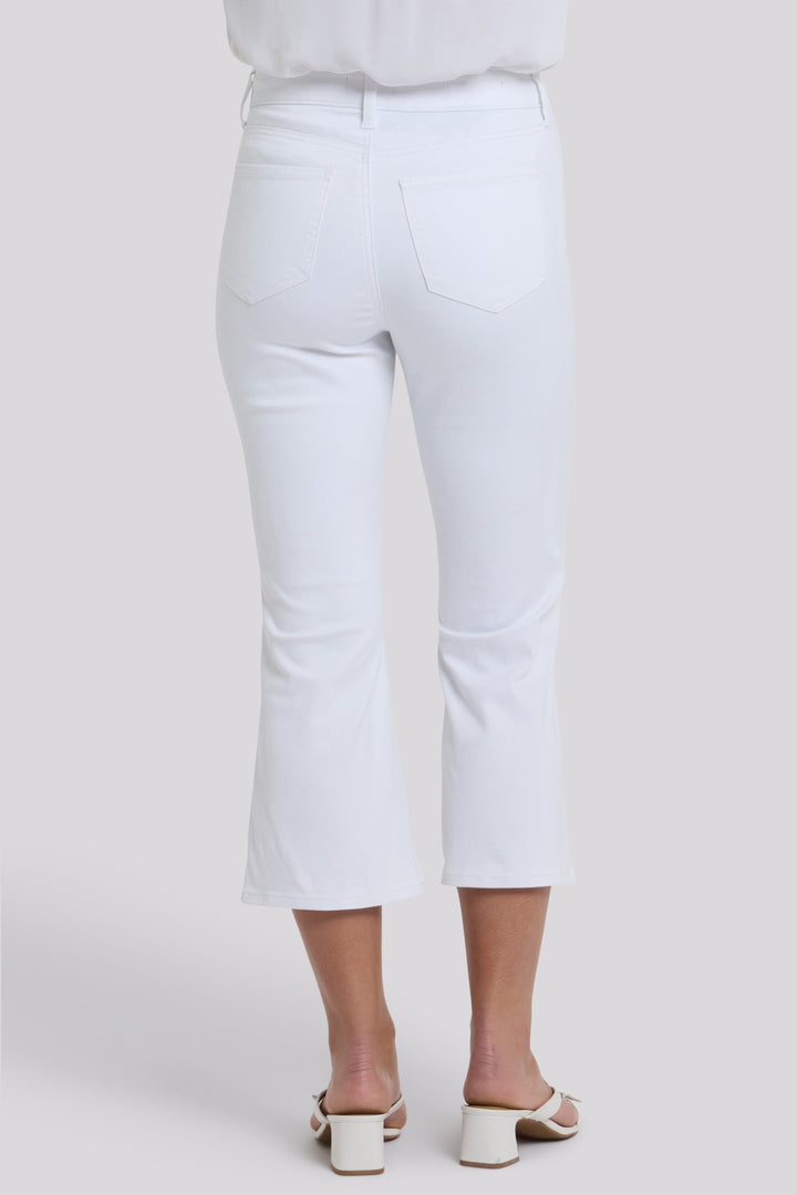 Monica Kick Flare Crop Jeans avec High Rise | Optic White