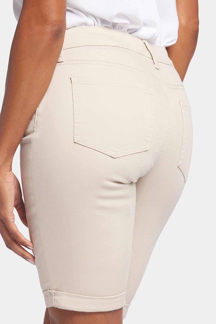 Briella 11 Inch Denim Shorts With Roll Cuffs | Feather