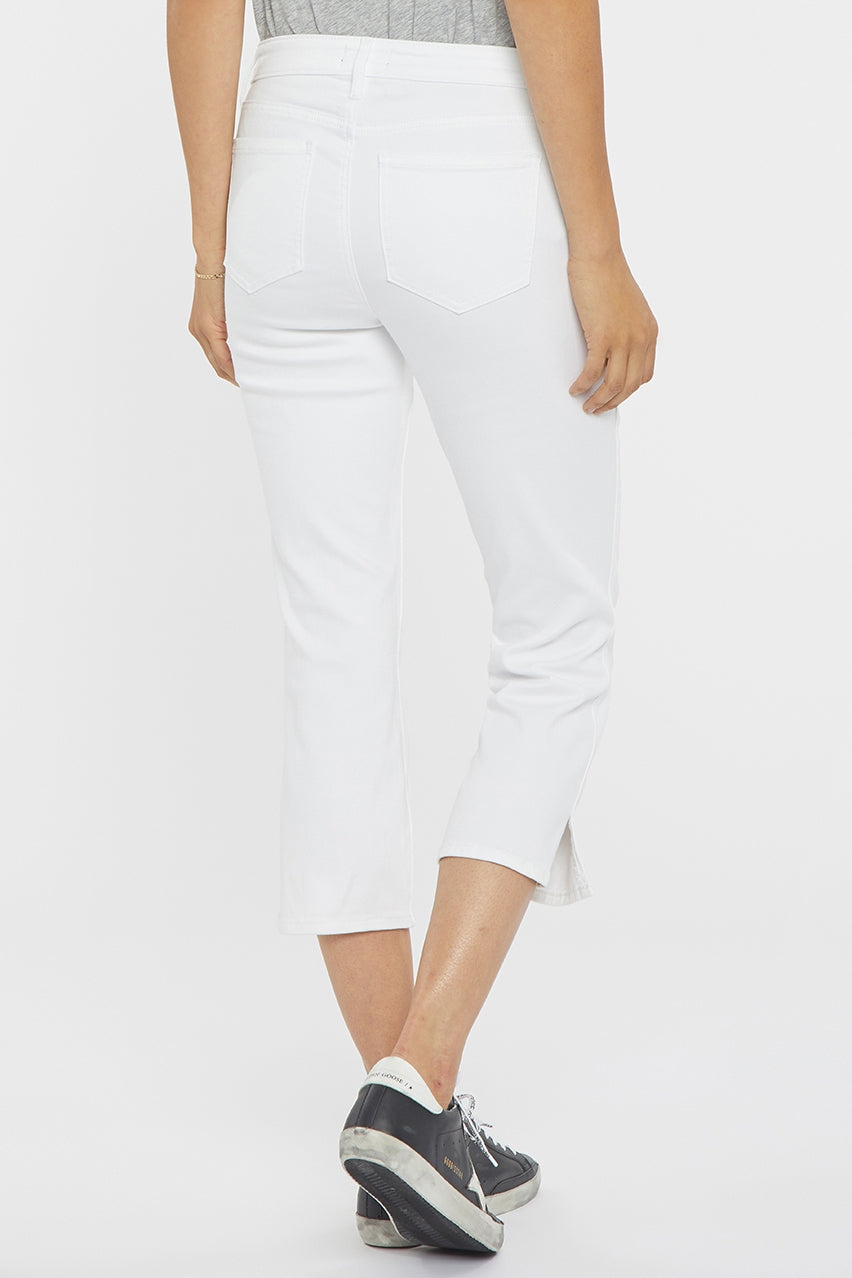 Chloe Capri Jeans With Side Slits | Optic White | Pants | NYDJ