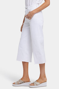 Brigitte Wide Leg Capri Jeans With High Rise | Optic White | Pants | NYDJ