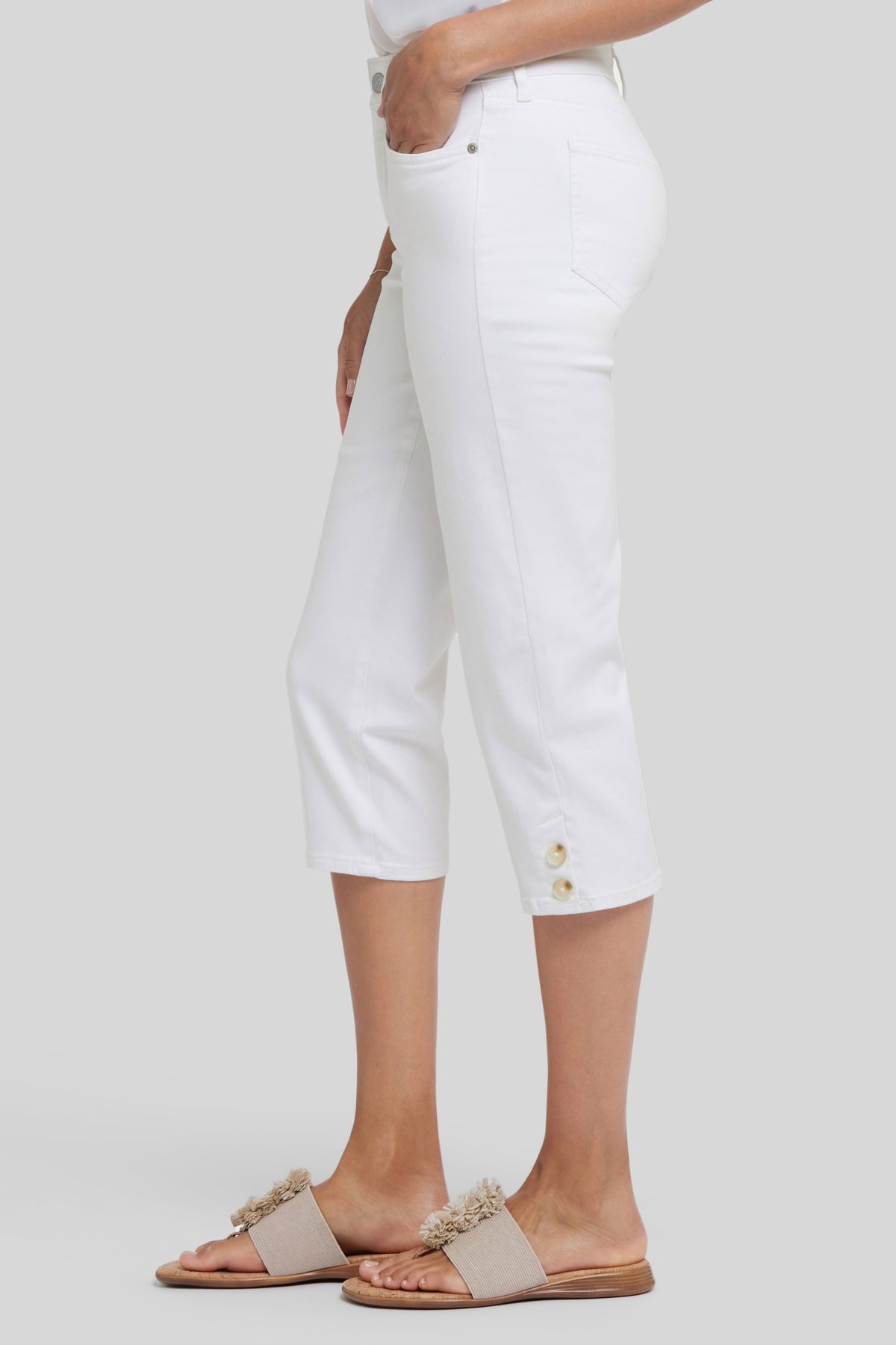 Marilyn Straight Crop Jeans | Optic White | Pants | NYDJ