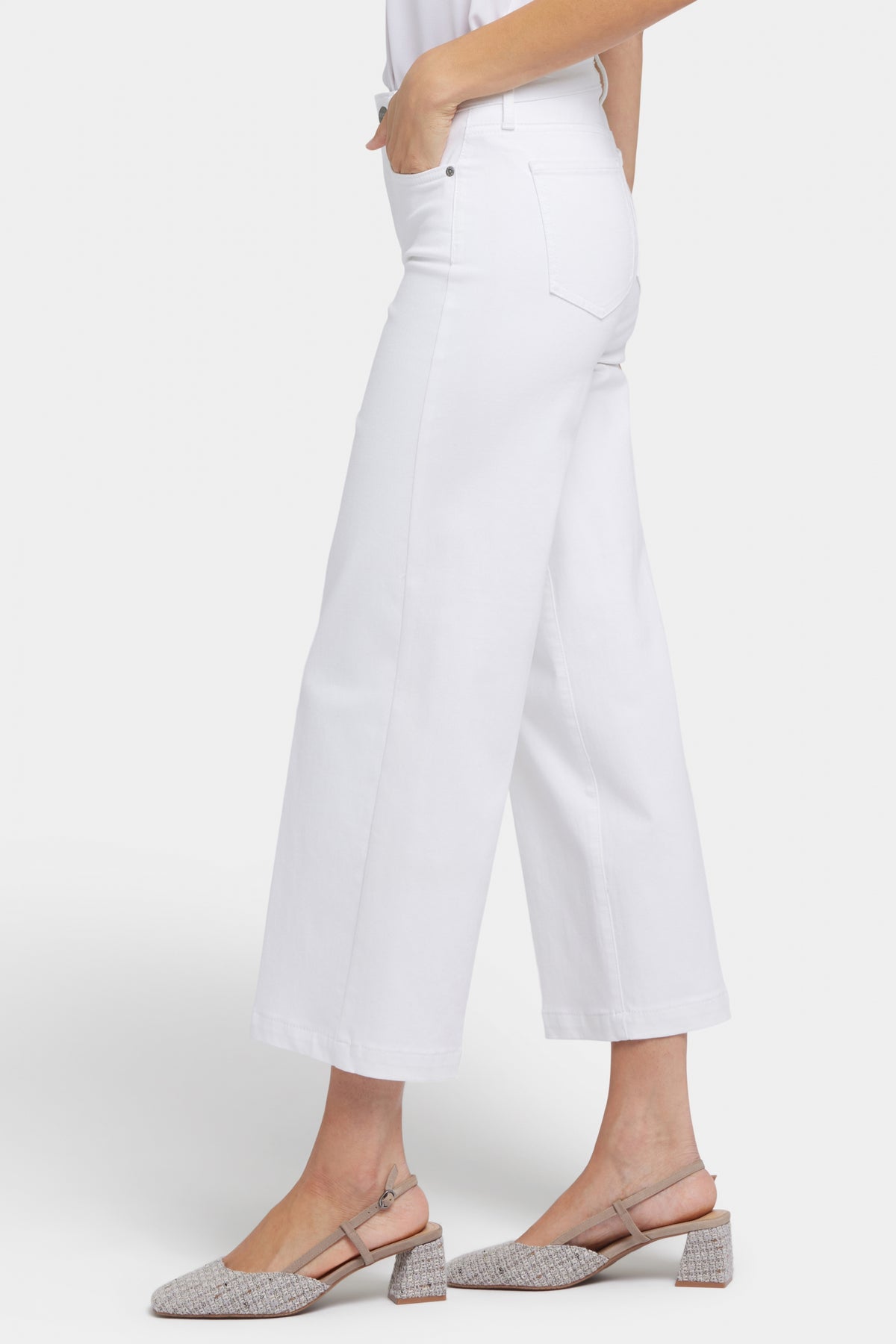 Teresa Wide Leg Ankle Jeans | Optic White | Pants | NYDJ